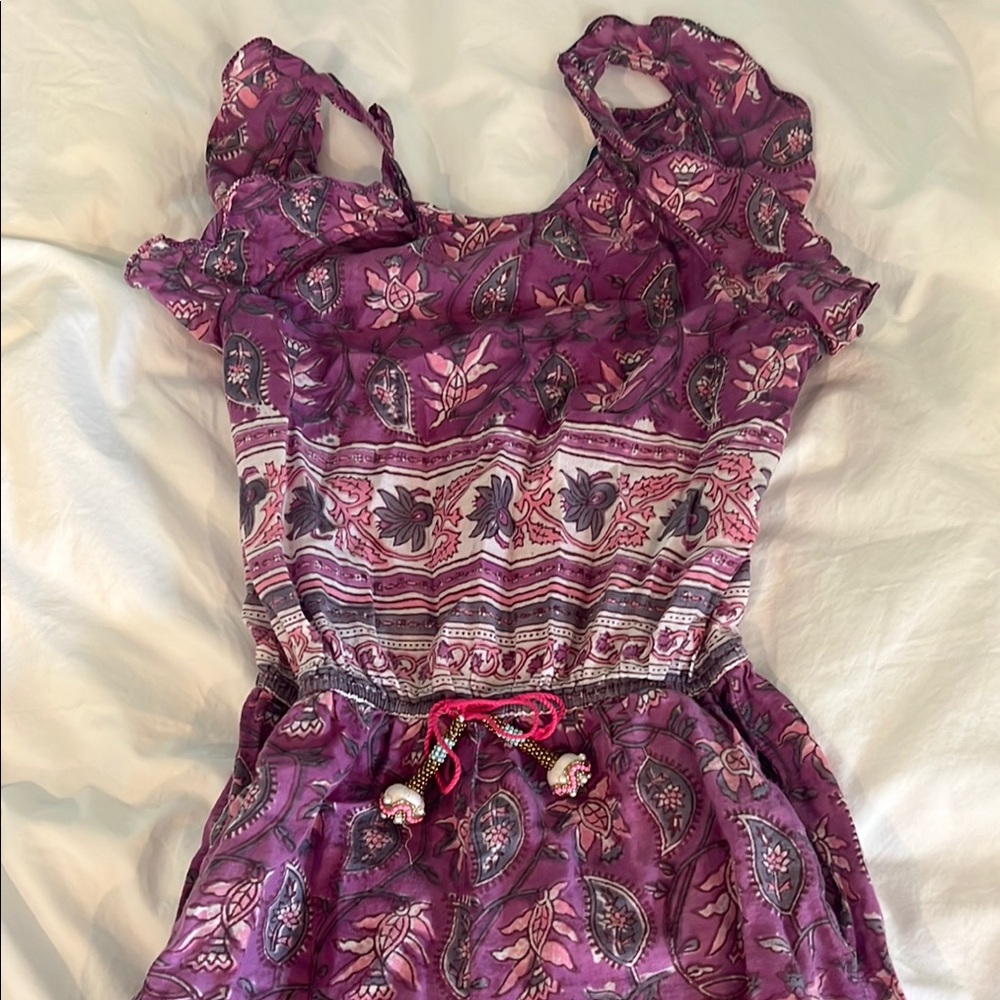Girls  Purple Patterned Jumpsuits - Picture 2 of 5